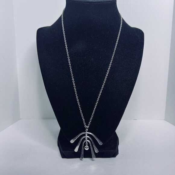 VTG Avon Silver Tone Cable Chain Necklace W/Articulating Swivel Pendant (5686) - Picture 1 of 7